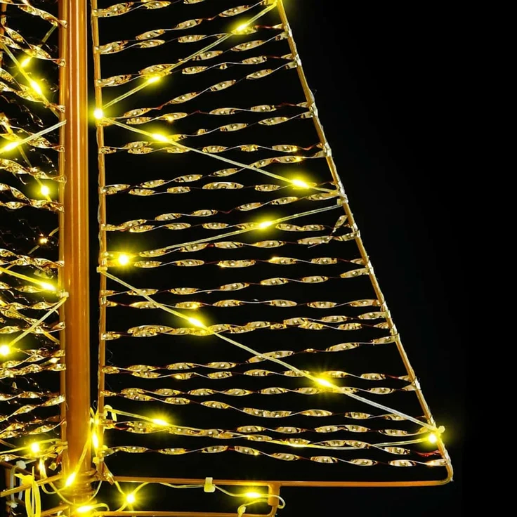 vidaXL Weihnachtsbaum Warmes Weiß 120 cm PET 100 LEDs 42019217 – Bild 7