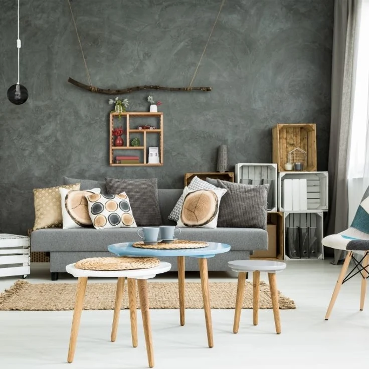 Walnuss Wandregal mit 5 Fächern – Bild 5