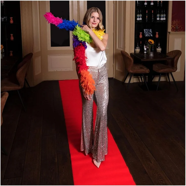 Boland Teppich Teppich VIP Rot Läufer 450 x 60 cm für Event Hochzeit oder Empfang, Sorgt für glamouröses Ambiente und VIP-Atmosphäre Außen und Innen – Bild 4
