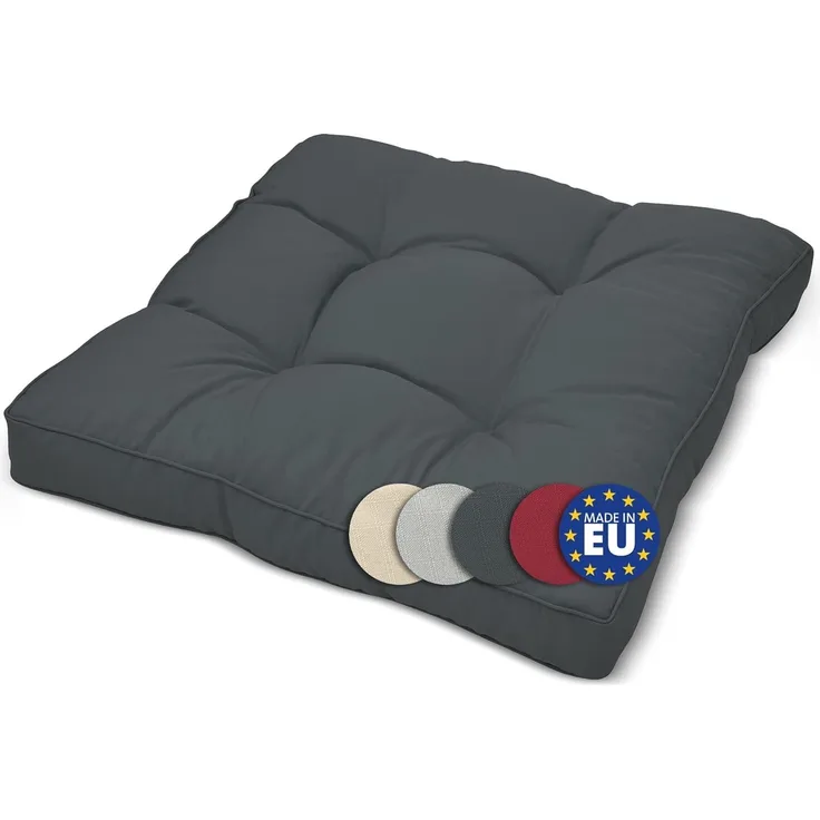 Beautissu Loungekissen Xluna Sitz Graphitgrau, 40 x 40 x 10 cm