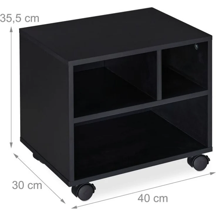Relaxdays Rollcontainer mit 3 offenen Fächern – Bild 4