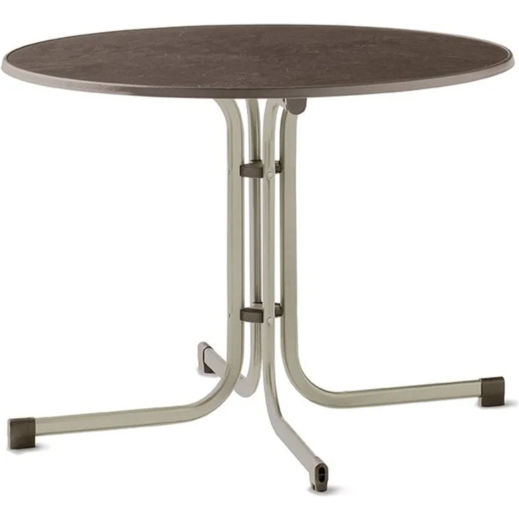 Klapptisch >Boulevard< in Schiefer mocca, mecalit®-PRO - 72x99 cm (HxD)