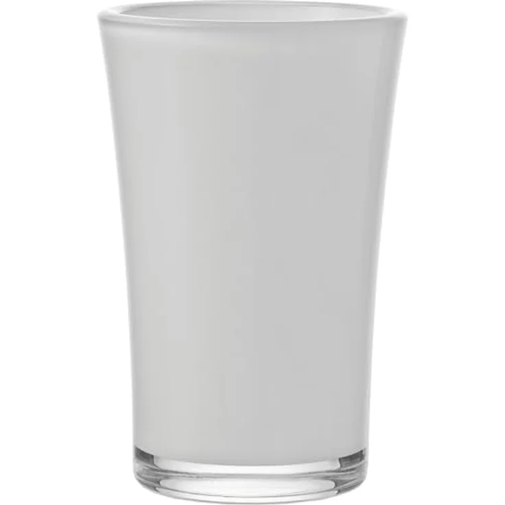 LEONARDO HOME Bloom, geschwungene konische Glasvase, elegante weiße Lackierung, 21 cm, 1,5l – Bild 1