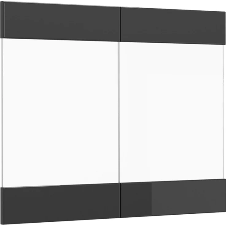 Küchenfront R-Line Anthrazit Hochglanz 79.2 x 59 cm Möbelfront für den Hängeglasschrank Vicco – Bild 1