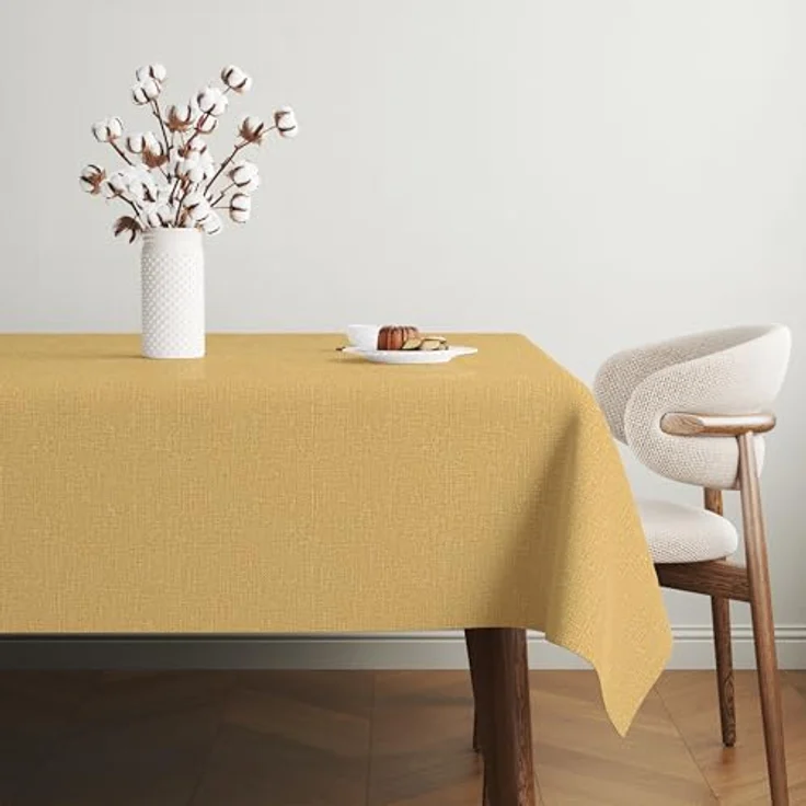 Martina Home Wachstuchtischdecke, Senfgelb, 240x140 cm – Bild 4