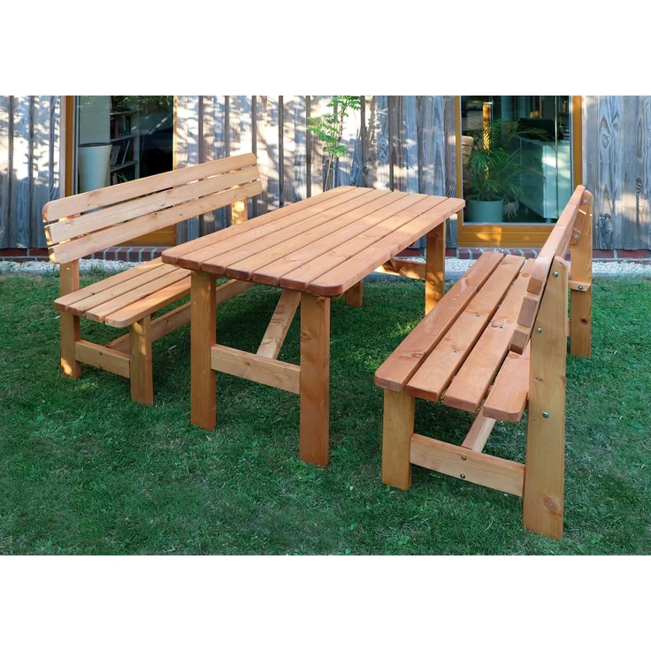 Holz-Garnitur Set Summer (honigbraun) – Bild 2