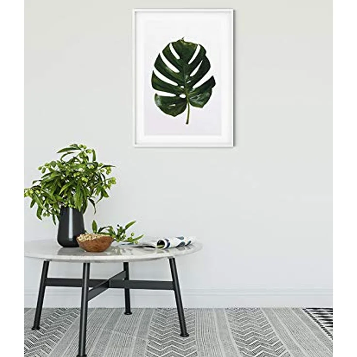 Komar Monstera Leaf Wandbild, Premium-Poster 40 x 50 cm, fotorealistische Druckqualität, seidenmatte Oberfläche, FSC-zertifiziert, ohne Rahmen – Bild 2