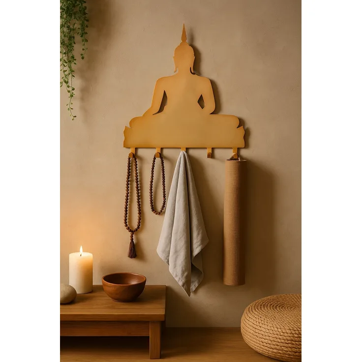 goldfarbene Hakenleiste "Buddha"