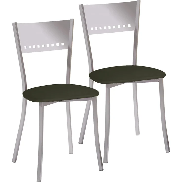 ASTIMESA SCOBGR Zwei Küchenstühle, Metall, Graphit, Sitzhöhe 45 cm – Bild 1