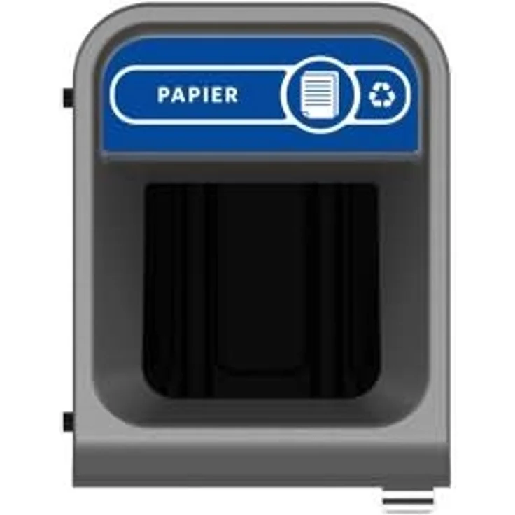 Rubbermaid Recyclingstation 2154767 57l Behältereinheit Papier grau/bl – Bild 2