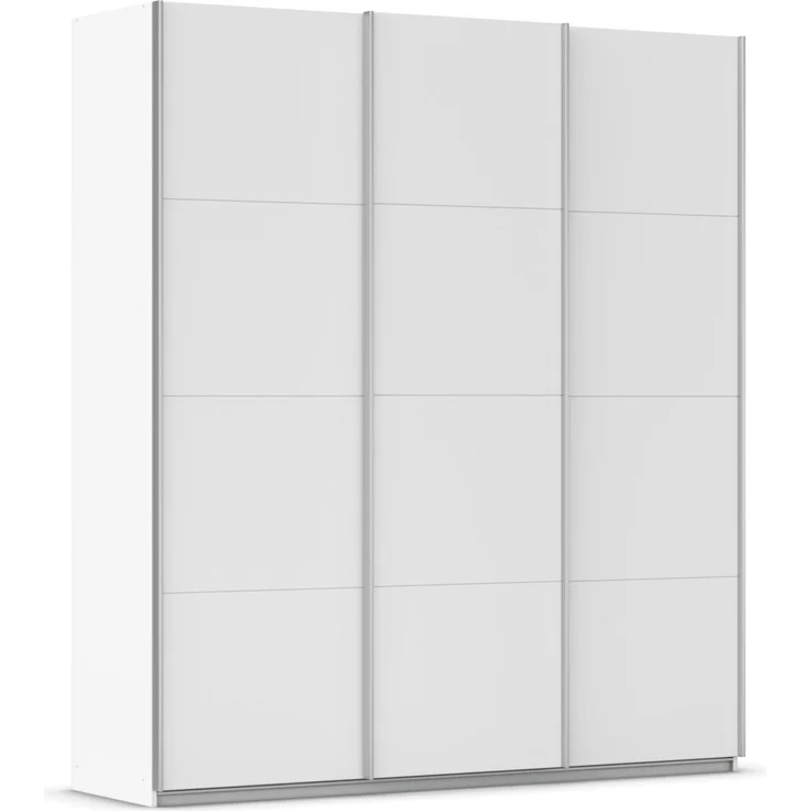 Rauch Möbel Kulmbach, Kleiderschrank mit Schwebetüren für Schlafzimmer, Kinderzimmer, Jugendzimmer, Garderobe, Flur, 3-türig, Zubehör Basic, Farbe Weiß, Breite 203 cm