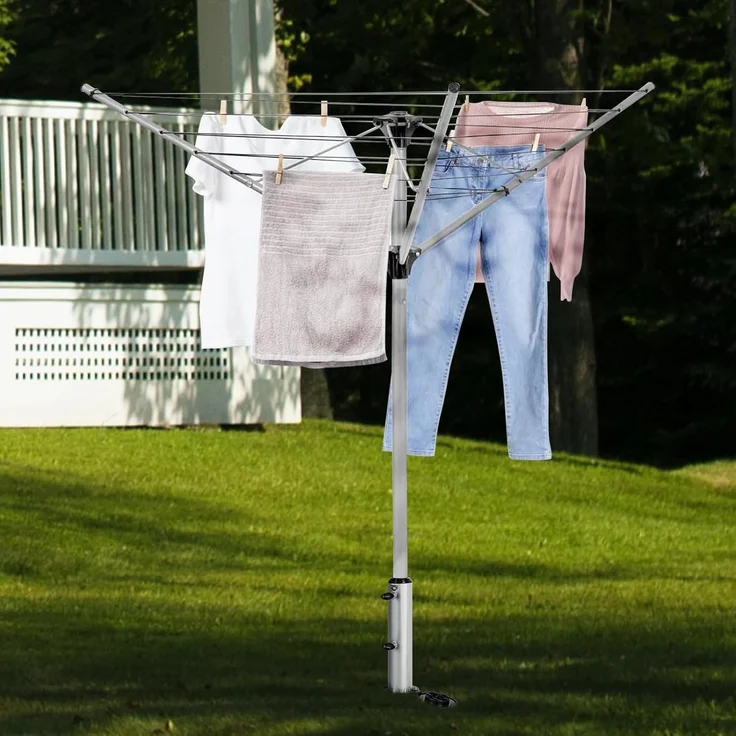 Sekey Schirmhalter Aluminium Sonnenschirmständer für Wäscheständer Gartenschirm Groß, für Stöcke bis Ø 52 mm – Bild 7