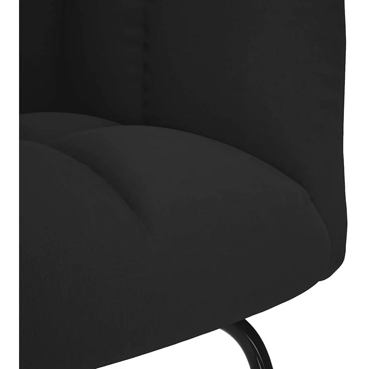 vidaXL Schaukelstuhl Schwarz Stoff 4016791 – Bild 5