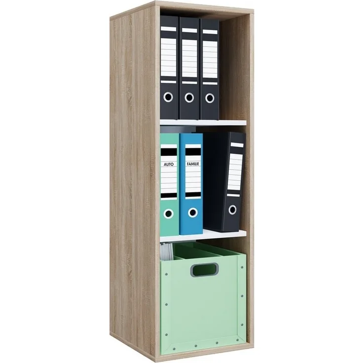 VCM Büroregal & Bücherregal Lona 917847 Sonoma-Eiche H. 110 x B. 35 x T. 37 cm