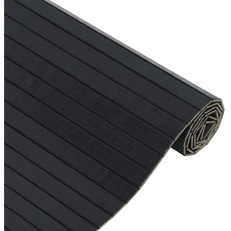 vidaXL Teppich Rechteckig Schwarz 70x200 cm Bambus 376744 – Bild 4