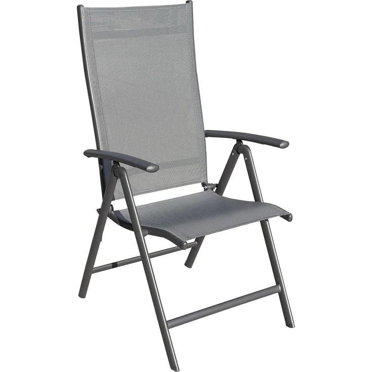 LC Garden GARVIO Klappsessel,Sitz und Rücken Textilen AnthrazitGestell Alu Anthrazit (max110KG ) - H 105 cm x T 68 cm x B 55 cm – Bild 4
