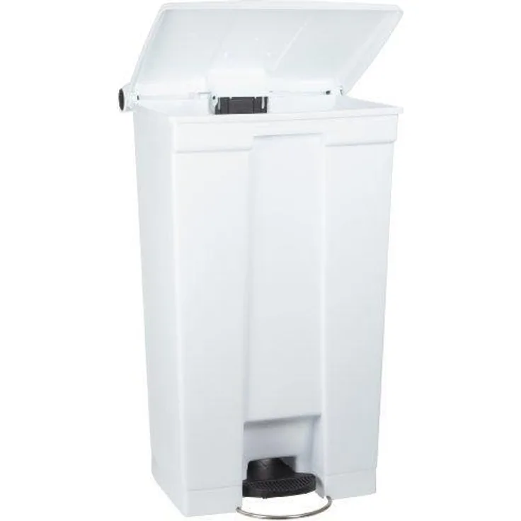 Rubbermaid Commercial Products FG614400WHT HDPE Step On Abfalltonne, 45,4 L, Weiß