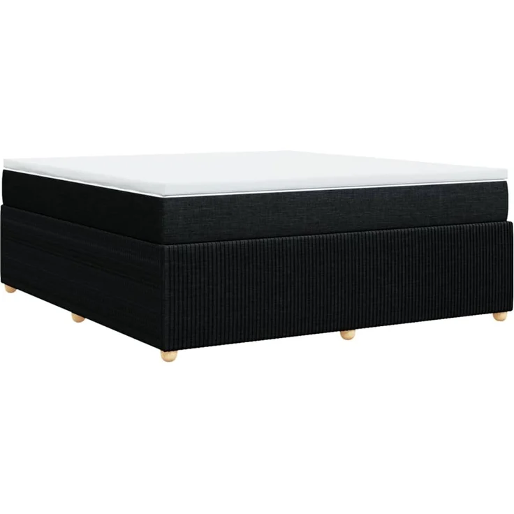 vidaXL Boxspringbett mit Matratze Schwarz 180x200 cm Stoff 3285590 – Bild 6