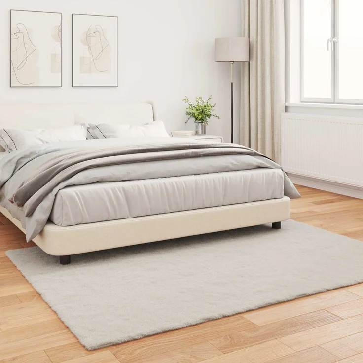 vidaXL Rutschfester Kunstfellteppich Olite Beige 140 x 200 cm 42021637 – Bild 3