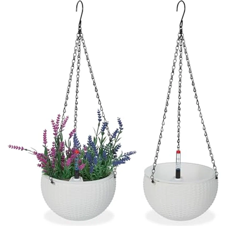 Blumenampel mit Wasserspeicher 2er Set 10045237 – Bild 2