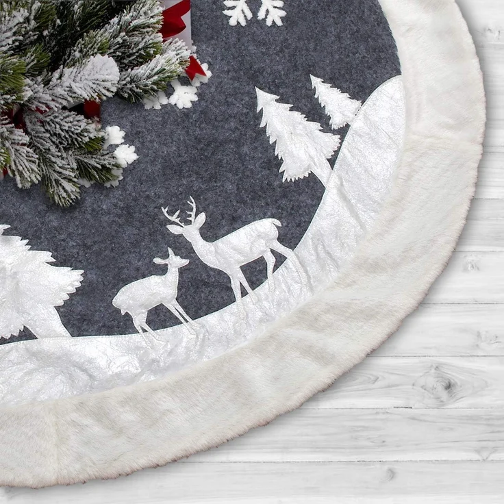 ABC Weihnachtsdekoration, für Weihnachten, weiß, Vliesstoff / Textil, 15 x 22 x 15 cm – Bild 4