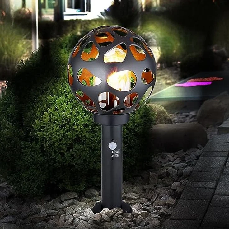 LED Sockelleuchte, Alu, Edelstahl, Bewegungsmelder, H 45 cm – Bild 6