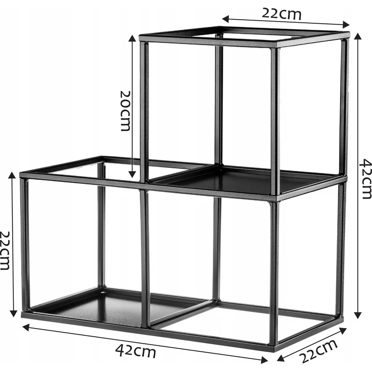 KADAX Blumenständer Stehender Metall-Blumentopf modular Loft 20 cm – Bild 3