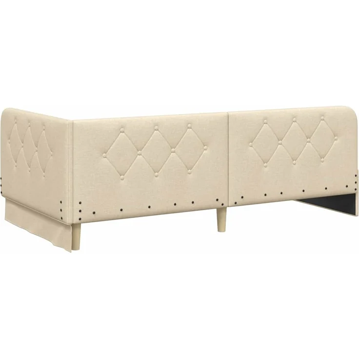 vidaXL Eckbettgestell Creme 90 x 190 cm Stoff 3394043 – Bild 8