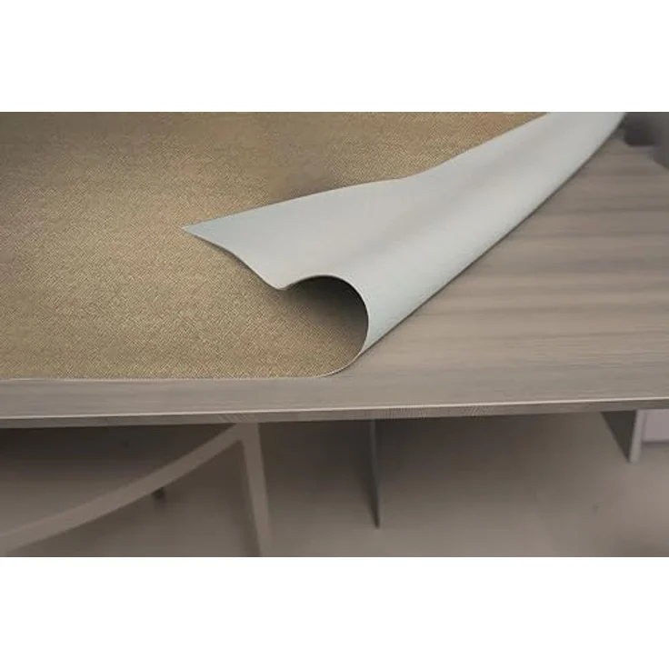 GEMITEX Linum Tischschoner Made in Italy, rutschfest, stoßfest, doppelseitig, Taupe/Weiß, 140x180 cm, dekoriert und schützt Ihren Tisch vor Stößen, Kratzern und Flüssigkeiten – Bild 3