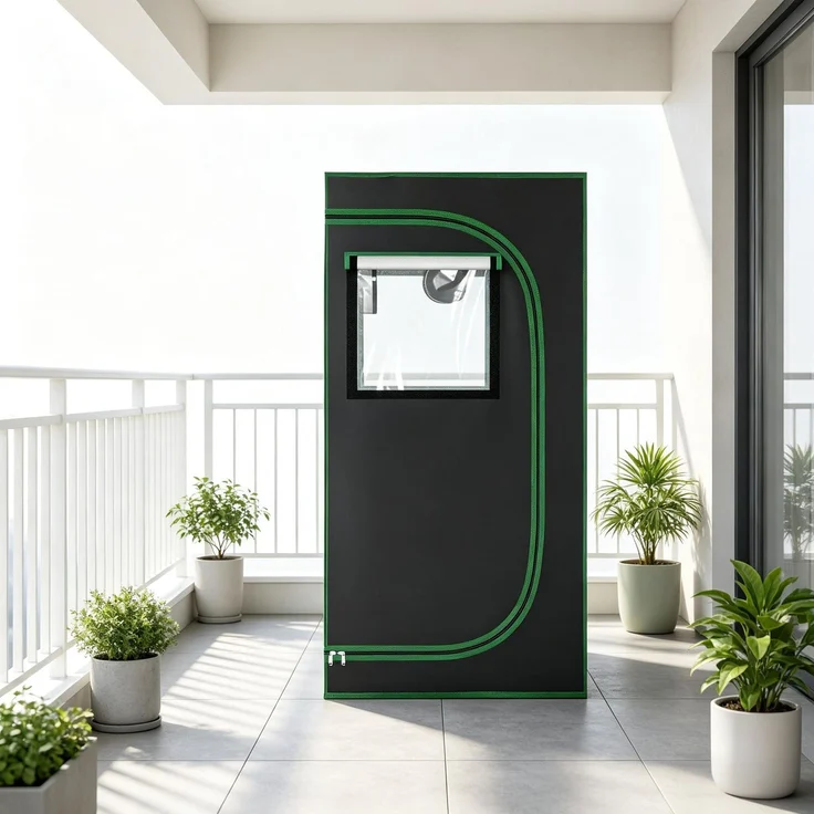Wohnora-Robustes Gewächshaus,Allround Umweltkontrolle Mini-Gewächshaus,Indoor-Gewächshaus,H 120cm x T 60cm x B 60cm,Schwarz, Grün – Bild 1