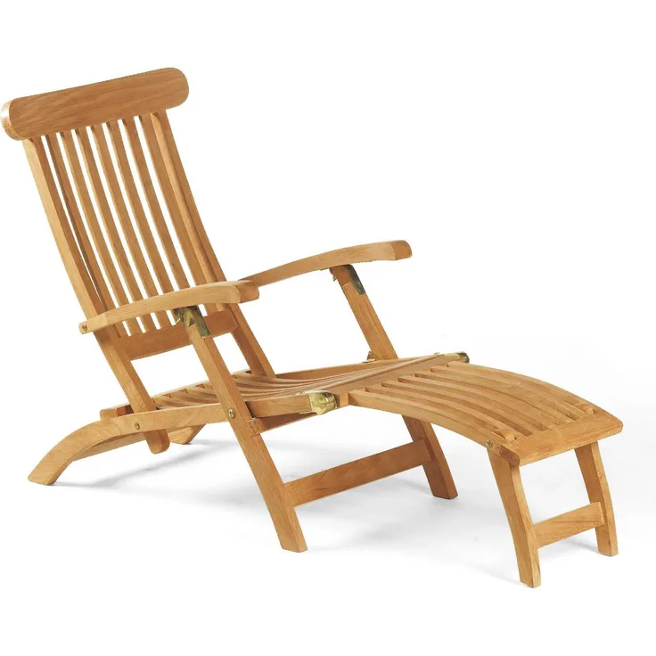 Sonnenpartner Liegestuhl Manhattan Teakholz natur 58x192 cm Sonnenliege Liege