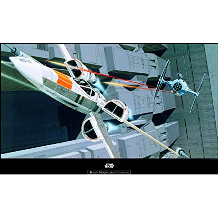 Komar Wandbild Star Wars Classic RMQ X-Wing vs TIE-Fighter, Kunstdruck 70 x 50 cm, fotorealistischer Druck, ohne Rahmen, für Kinder- und Schlafzimmer – Bild 1