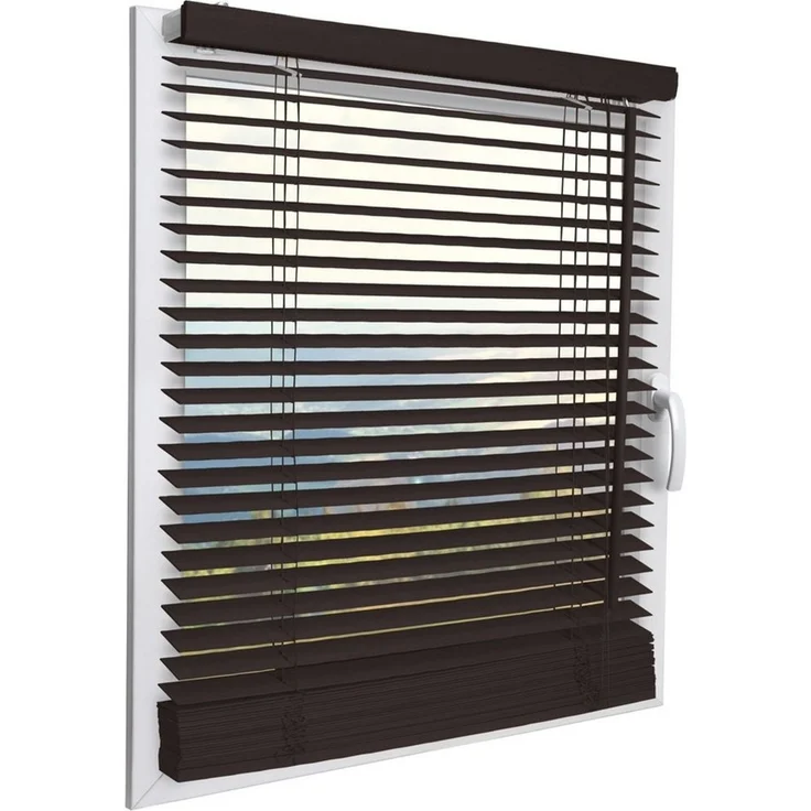 Sol Royal Jalousie Holzjalousie SolDecor JH3 Jalousie aus Holz in, 40x130cm, Dunkelbraun, Tür- und Fensterjalousie Holz Blickschutz 3,5 cm breite Lamellen – Bild 3