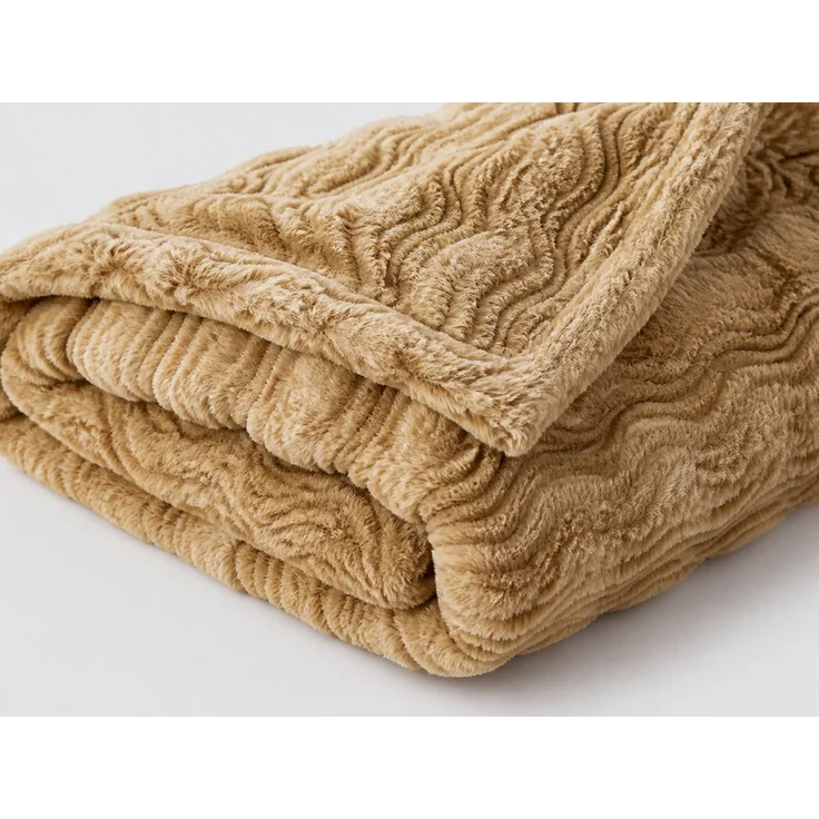 Flanell-Kuscheldecke extra weich und warm Khaki 2 x 2.3 m – Bild 3