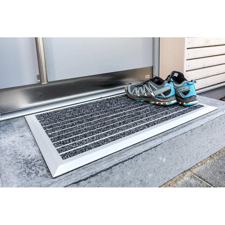ASTRA Fußmatte Exclusiv Mat, rechteckig, Höhe: 13 mm, Schmutzfangmatte, strapazierfähig, Aluminium Rahmen – Bild 6