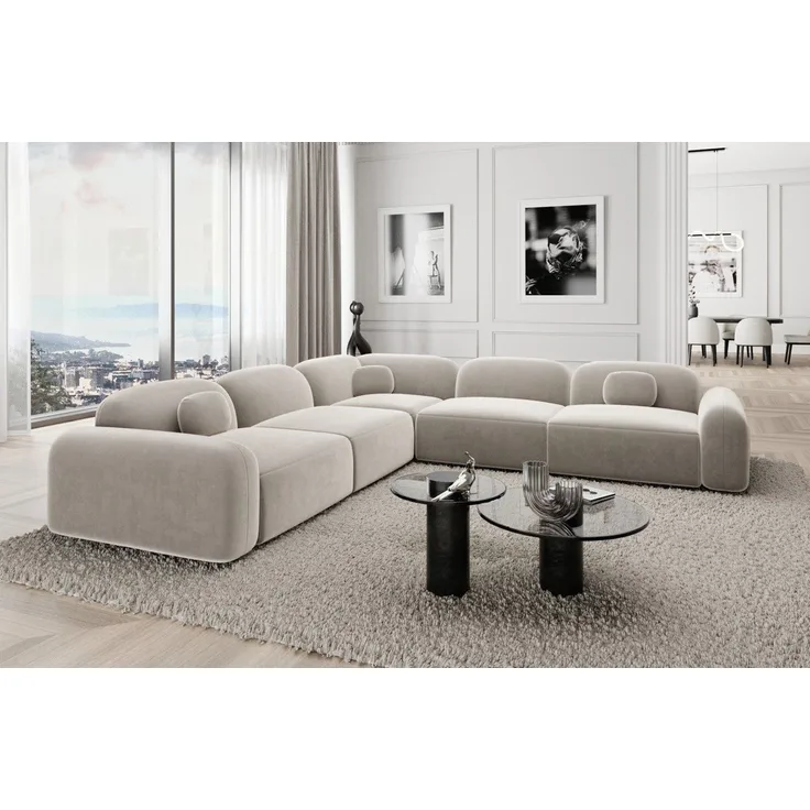Sofa Dreams Ecksofa Stoff Eckcouch Polstersofa Luxus Eck Couch Barcelona L Form, Loungesofa