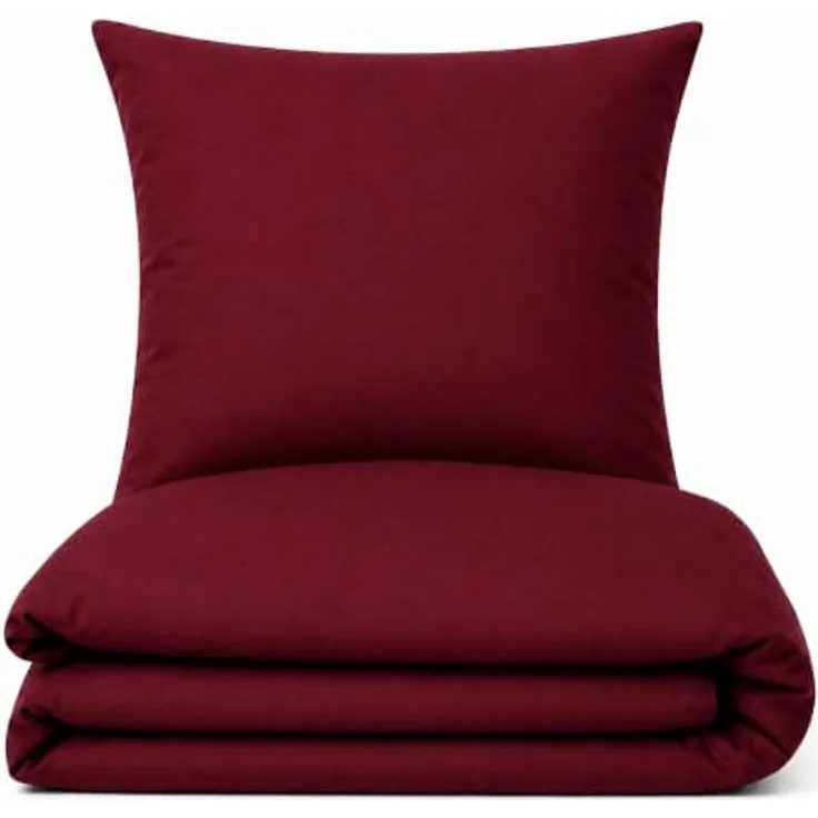 TRENDBUY24 Bettwäsche Renforce Baumwolle Bettwäsche Uni 135 155 Baumwolle, 2 teilig