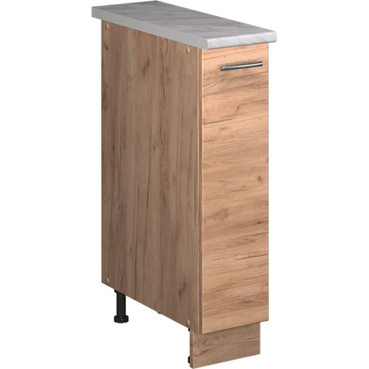 Apothekerschrank Fame-Line Goldkraft Eiche/Goldkraft Eiche 20 cm, AP Marmor Vicco – Bild 1