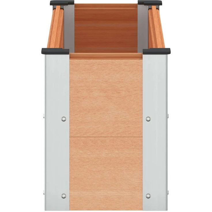 vidaXL Hochbeet Braun 100 x 30 x 36 cm WPC und Aluminium 42039026 – Bild 4