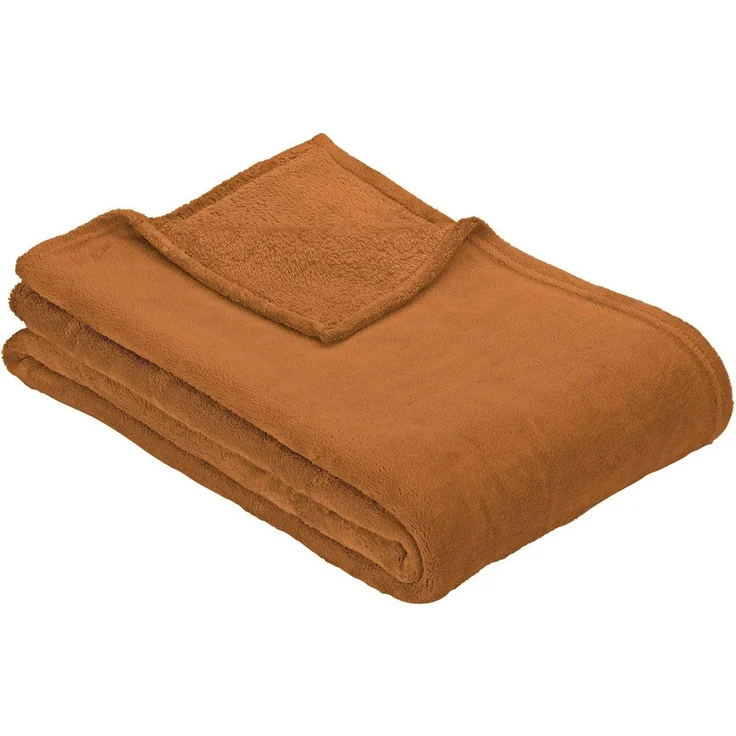 Wohndecke Uni Fleecedecke Olbia, IBENA, einfarbig schick, Kuscheldecke – Bild 5