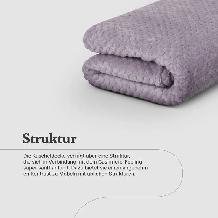Kuscheldecke Cashmere Touch 150x200cm (Etherea) 250g/m² - Flauschige Wohndecke für Sofa, Couch und Bett, Tagesdecke Oeko-TEX - Sofaüberwurf – Bild 7