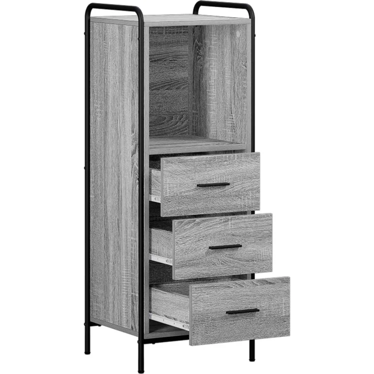 vidaXL Badezimmerschrank Sonoma-Grau 40 x 36 x 109,5 cm Holzwerkstoff 8014049 – Bild 3
