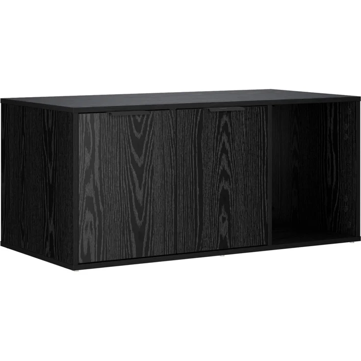 vidaXL Katzenkiste Möbel Schwarz Eichen-Optik 100 x 49 x 45 cm 8014752 – Bild 2