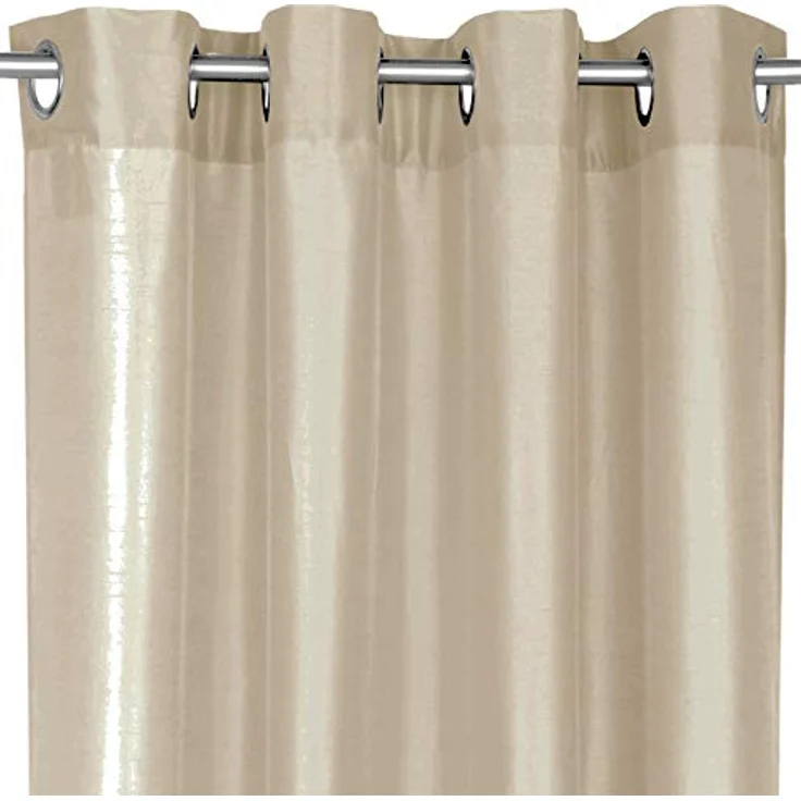 Gardine Blickdicht mit Ösen ( Taupe hell ) in 140x245cm ( Breite x Höhe ) – Bild 3