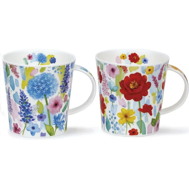 formano Tasse Dunoon, Porzellan, Spülmaschinengeeignet, Mehrfarbig, Blumen, H: 11cm