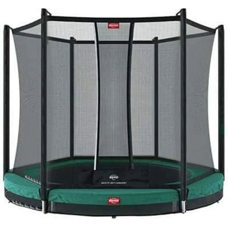 BERG Trampolin InGround rund 330 cm grün mit Sicherheitsnetz Comfort Favorit