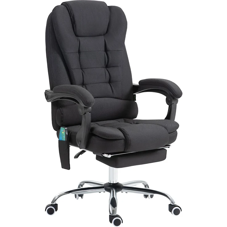 MELAYR, Bürostuhl mit Massagefunktion, 65 x 70 x 119 cm, Schwarz – Bild 2