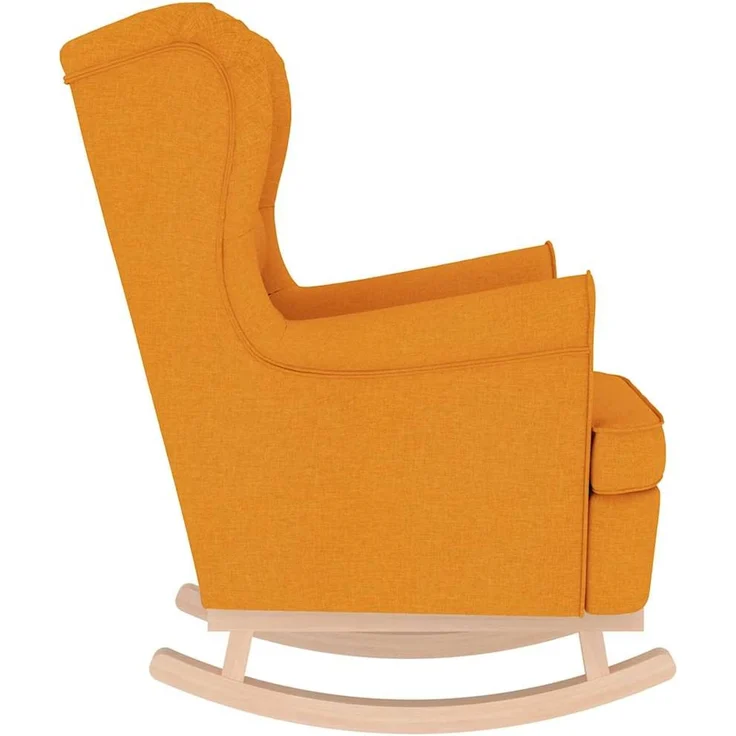 vidaXL Schaukelsessel Dunkelgelb 74x90x102 cm Stoff 4016928 – Bild 4