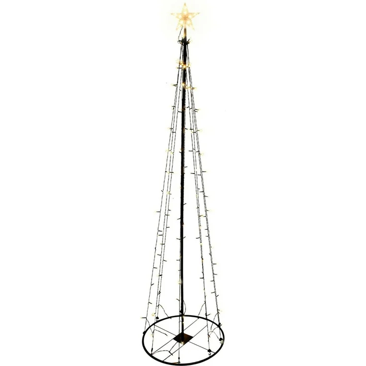 180 cm LED Lichterbaum mit Stern 8 Funktionen Dekobaum Leuchtbaum Outdoor Indoor – Bild 3