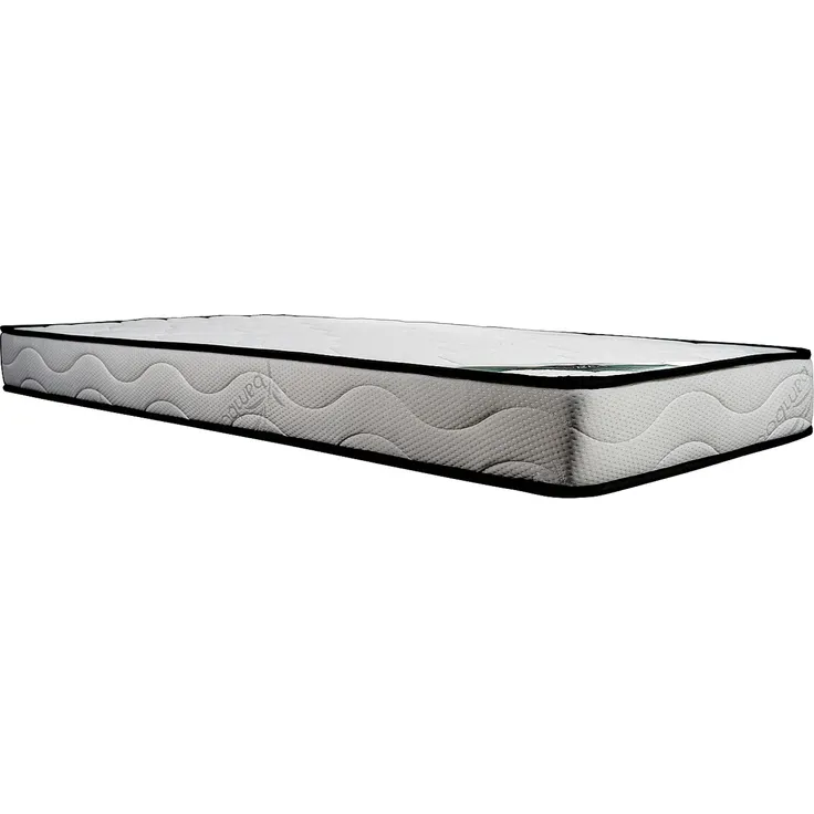 Vente-unique - KANANI Set aus Matratze und Bettgestell StoffMetall Schwarz - B 90 cm88 cm3,8 cm x H 15 cm5 cm25 cm x L 190 cm188 cm3,8 cm – Bild 5